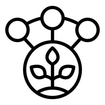 Smart plant data icon outline vector. Future agriculture Stock Illustration