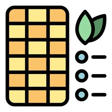 Smart plant data icon vector flat Stock Illustration