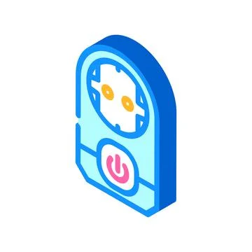 Smart plug home isometric icon vector illustration Illustrazione stock
