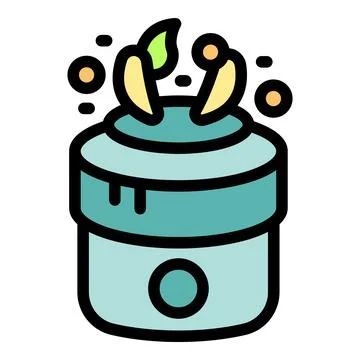 Smart pot diffusing aromatic fragrance with leaves, enhancing indoor ambiance イラスト素材