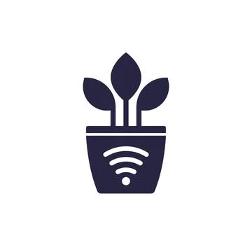 Smart pot for plants icon Stock Illustration
