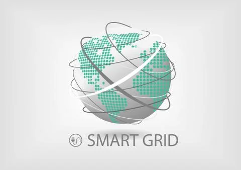Smart power grid concept for energy sector Stock Illustration