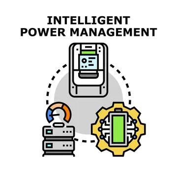 Smart power management system optimizing energy consumption Illustration