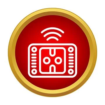 Smart power plug icon with wireless signal Stock Illustration