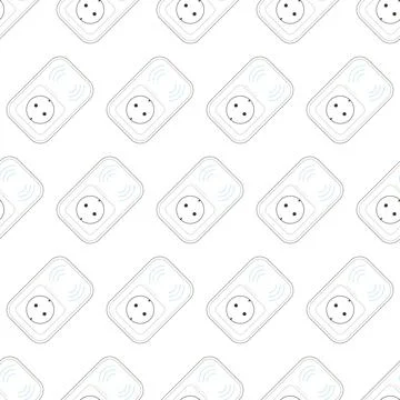 Smart power socket. Vector flat electric illustration. Green energy. Smart ho Stock Illustration