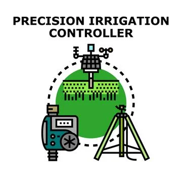 Smart precision irrigation system for efficient water management Stock Illustration