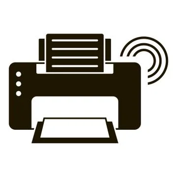 Smart printer icon, simple style Stock Illustration