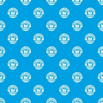 Smart printing service pattern vector seamless blue Ilustración de archivo