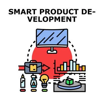 Smart product development process of innovative technology and strategy Stock Illustration