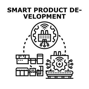 Smart product development process vector concept イラスト素材