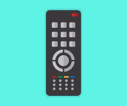 Smart remote control, remote control for television  logo design. Illustrazione stock