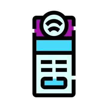 Smart remote controlling wireless smart home device icon Stock Illustration