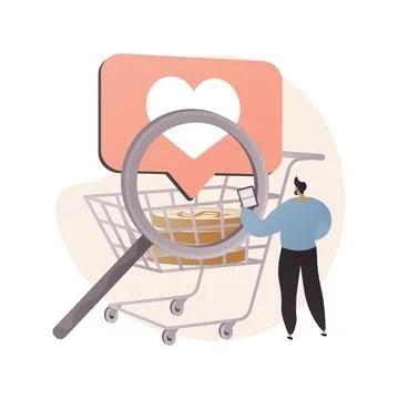 Smart retail abstract concept vector illustration. Stock Illustration