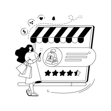 Smart retail abstract concept vector illustration. Stock Illustration
