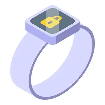 Smart ring showing lock icon for security access control 스톡 일러스트