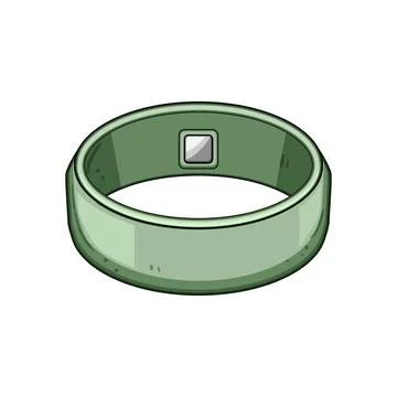Smart ring tracking activity and health data イラスト素材