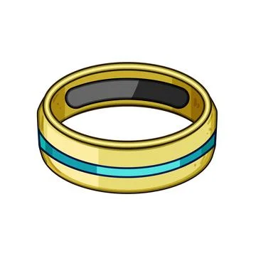 Smart ring vector drawing for wearable technology Stock Illustration