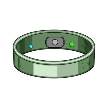Smart ring wearable technology device concept Stock Illustration