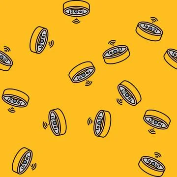 Smart ring wearable vector seamless pattern Stock Illustration
