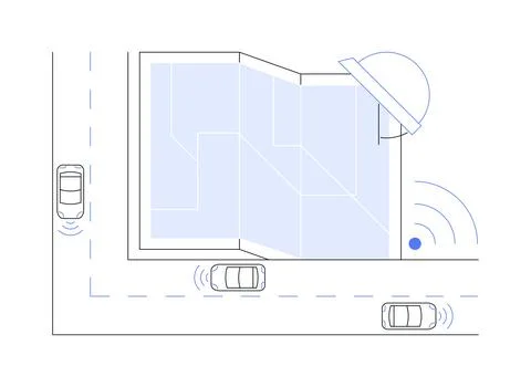 Smart roads construction abstract concept vector illustration. Stock Illustration