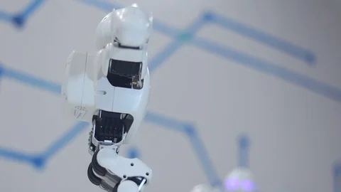 Smart robot dances beautifully Stock Footage 81786643