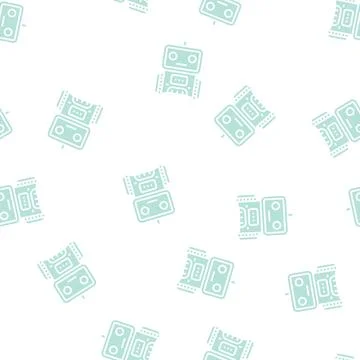 Smart robot glyph seamless pattern 스톡 일러스트