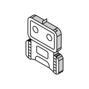 Smart robot isometric icon vector illustration Stock Illustration