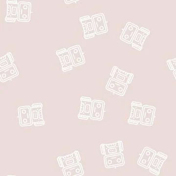 Smart robot line seamless pattern Stock Illustration