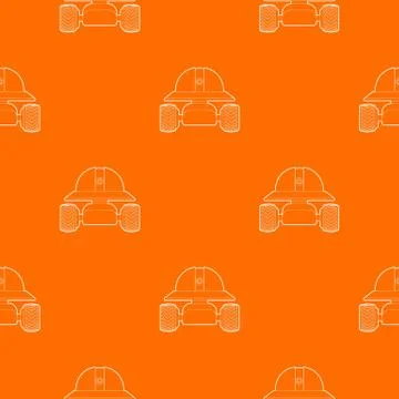 Smart robot pattern orange Stock Illustration
