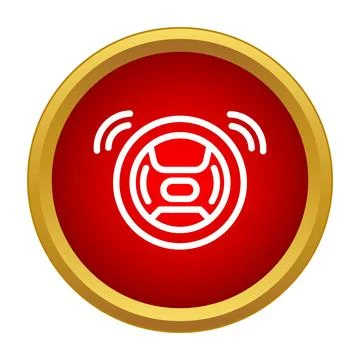 Smart robot vacuum cleaner icon for home automation Stock Illustration