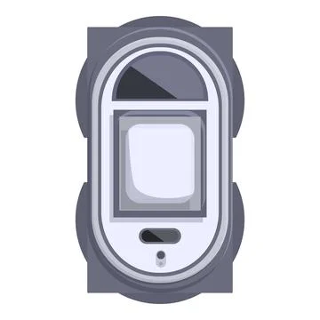 Smart robot vacuum cleaner performing domestic chores Stock Illustration