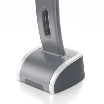 Smart robot vacuum cleaner. Touch screen, autonomous operation. Stock Illustration