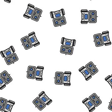 Smart robot vector seamless pattern Illustrazione stock