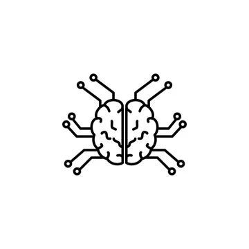 Smart robotic brain icon. Element of artificial intelligence icon for mobile Illustrazione stock