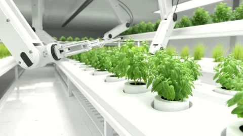  Smart robotic farmers concept, robot farmers, Agriculture technology Stock Footage 171502764