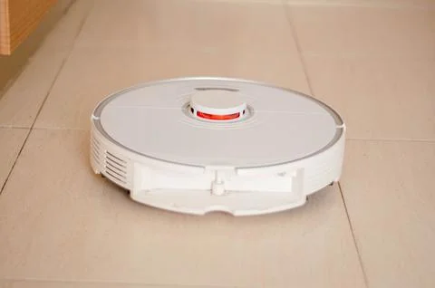 Smart Robotic Vacuum Cleaner Efficient Home Cleaning Stock Photos