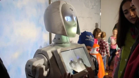 Smart Robots Show Stock-Footage 74209420