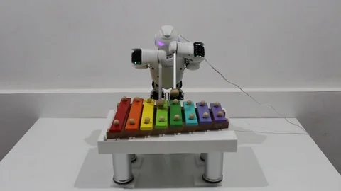 Smart Robots Show Stock-Footage 74209883