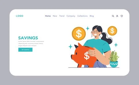 Smart Saving Strategy concept. Flat vector illustration 스톡 일러스트
