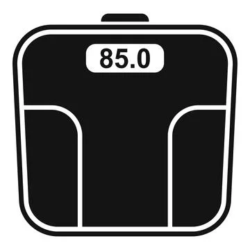 Smart scales device icon, simple style Stock Illustration