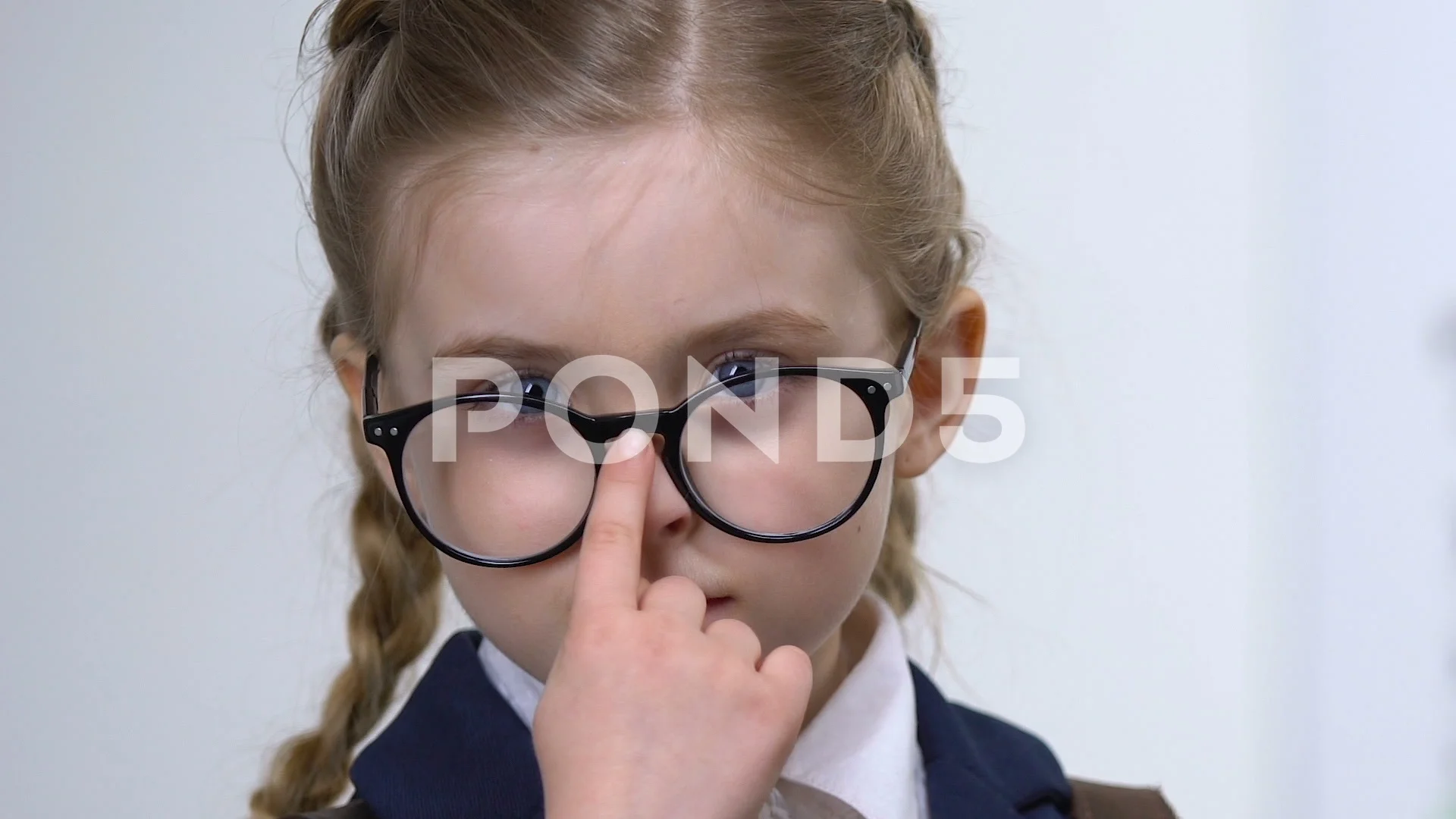 smart school girl eyeglasses