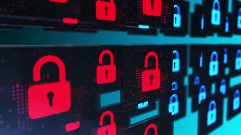 Smart security database technology video Stock Footage 98895151