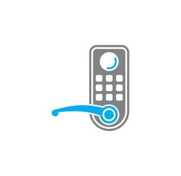 Smart security related icon on background for graphic and web design. Creative Stock Illustration