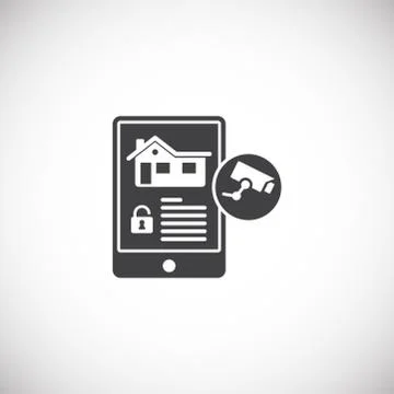 Smart security related icon on background for graphic and web design. Creative Illustrazione stock