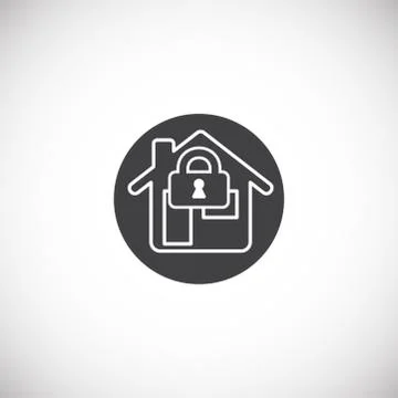 Smart security related icon on background for graphic and web design. Creative Illustrazione stock