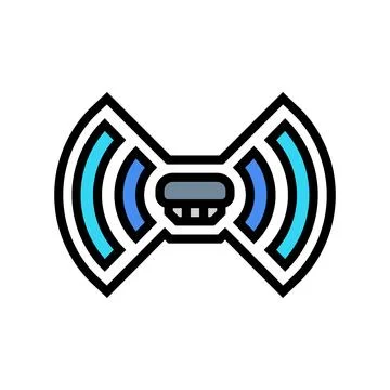Smart sensor color icon vector illustration Illustrazione stock
