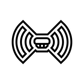 Smart sensor line icon vector illustration Stock Illustration