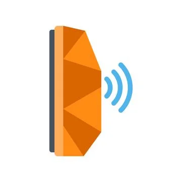 Smart sensor transmitting wireless signal for internet of things Stock Illustration