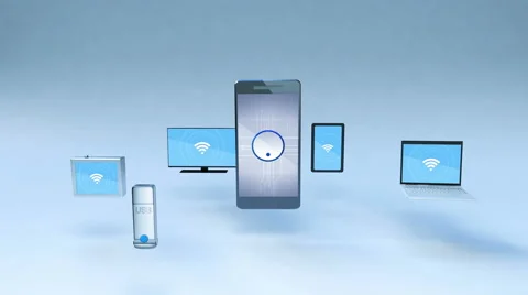 Smart share function with ubiquitous mobile device concept(included 2 Alpha) Stock Footage 59150701