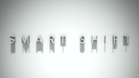 Smart shift 3D title animation with shadows on a white background Stock Footage 297571649
